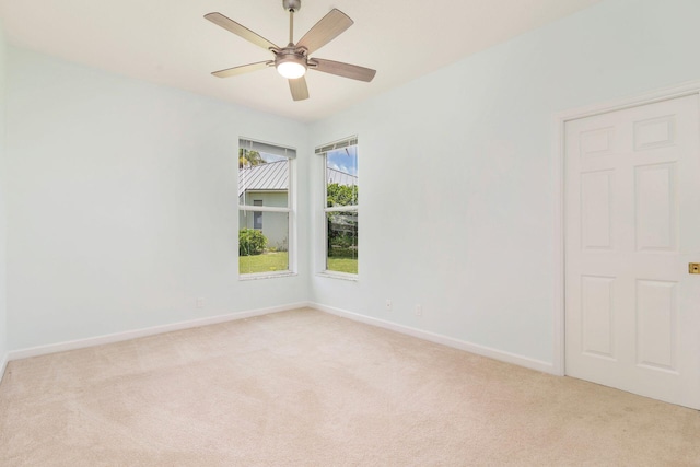 6025 Fountain Palm Dr, Jupiter, FL 33458 - empty room with light carpet and ceiling fan