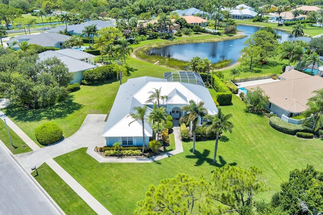 6025 Fountain Palm Dr, Jupiter, FL 33458 - aerial view of residential area featuring a large body of water
