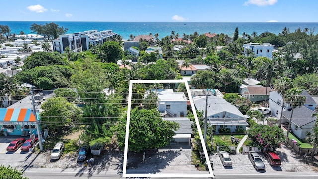 4621 N Ocean Blvd, Boynton Beach, FL 33435 - aerial overview of property's location featuring property parcel outlined and a large body of water