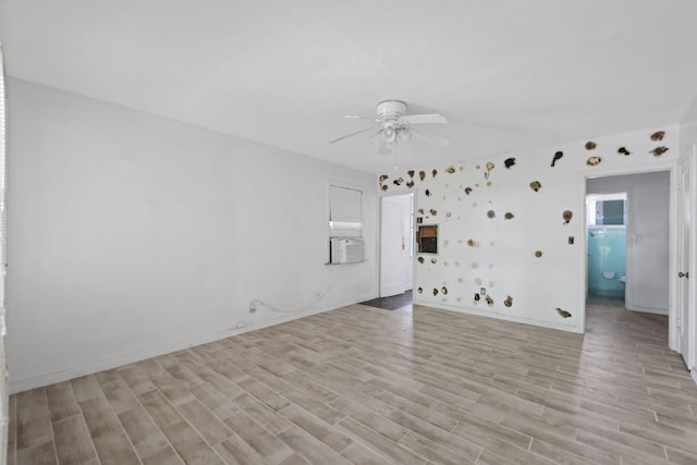 4621 N Ocean Blvd, Boynton Beach, FL 33435 - empty room with ceiling fan and light wood finished floors