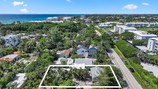 4621 N Ocean Blvd, Boynton Beach, FL 33435 - aerial overview of property's location with property parcel outlined and a nearby body of water