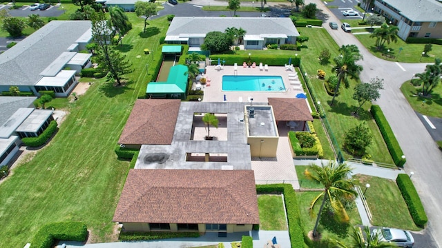 1111 Lemon Tree Ter Unit 204, Delray Beach, FL 33445 - aerial perspective of suburban area featuring a pool
