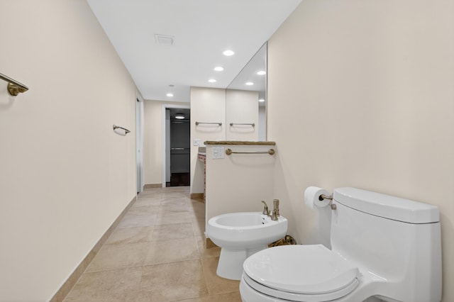 4000 N Ocean Dr Unit 204, Singer Island, FL 33404 - bathroom with a bidet and recessed lighting