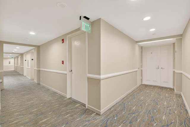 4000 N Ocean Dr Unit 204, Singer Island, FL 33404 - hall featuring recessed lighting and carpet floors