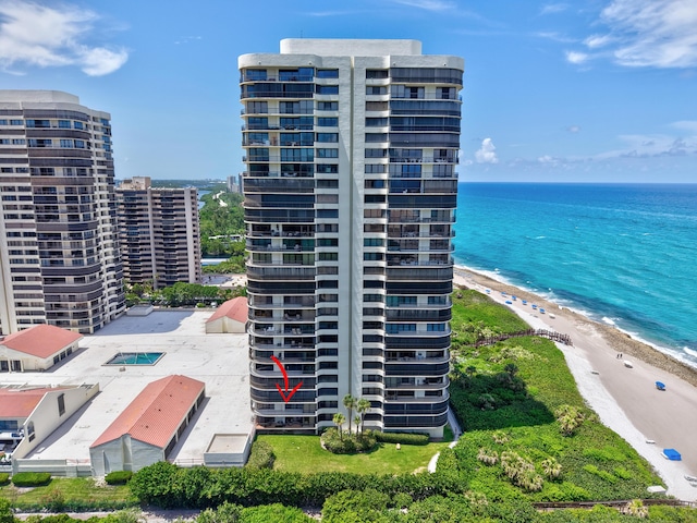 4000 N Ocean Dr Unit 204, Singer Island, FL 33404 - view of apartment building / complex featuring view of water and beach