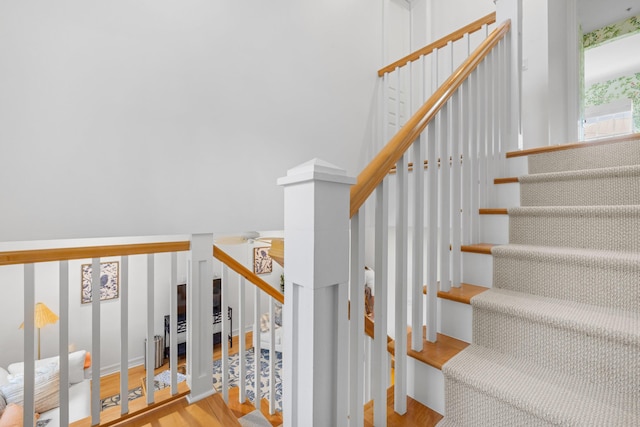 326 Tuxedo Ln, West Palm Beach, FL 33401 - staircase featuring wood finished floors and ceiling fan
