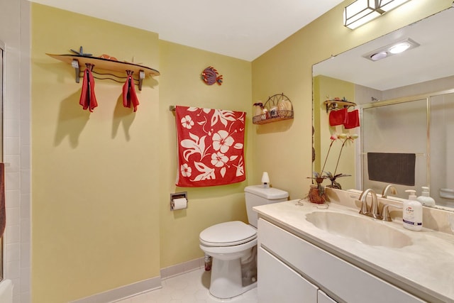 2400 S Ocean Dr Unit 4223, Fort Pierce, FL 34949 - full bath featuring an enclosed shower, vanity, and tile patterned flooring