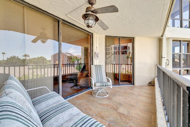 2400 S Ocean Dr Unit 4223, Fort Pierce, FL 34949 - sunroom / solarium featuring a ceiling fan