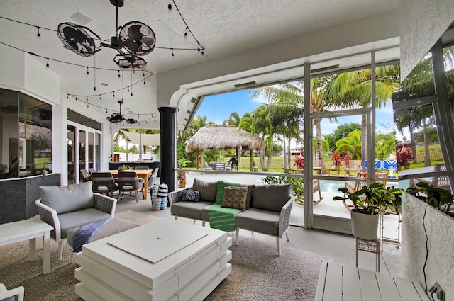 4315 Caryota Dr, Boynton Beach, FL 33436 - sunroom / solarium with a chandelier