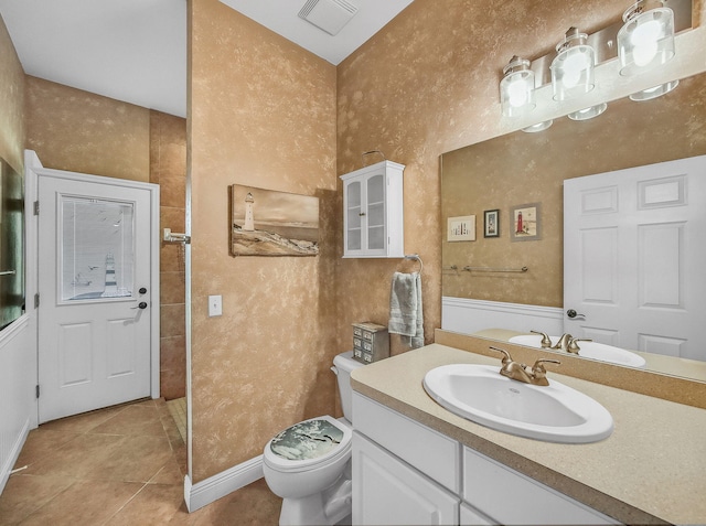 5301 Bald Cypress Trl, Fort Pierce, FL 34951 - bathroom featuring vanity and tile patterned flooring