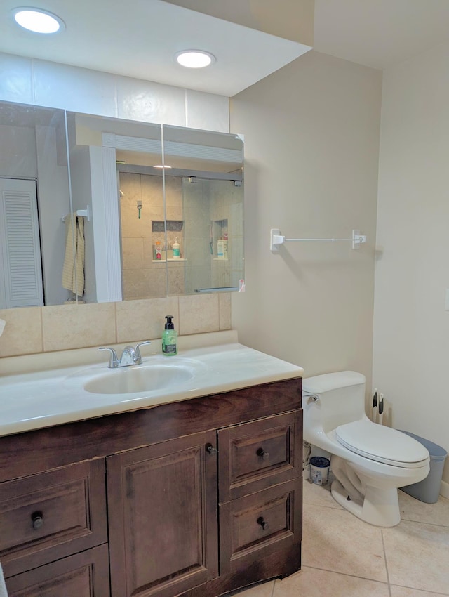 3074 SE Dalhart Rd, Port Saint Lucie, FL 34952 - full bath featuring vanity, tile patterned flooring, and a shower