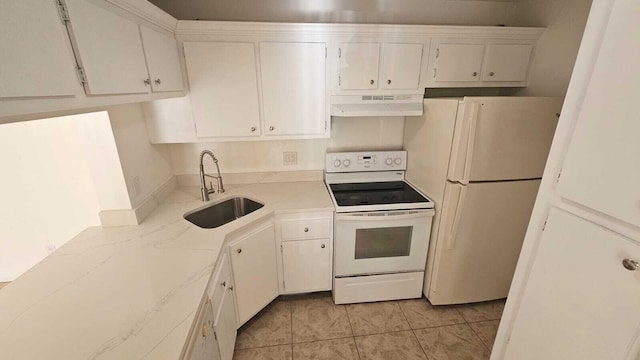 206 Foxtail Dr Unit D1, Greenacres, FL 33415 - kitchen with white appliances, under cabinet range hood, and white cabinets