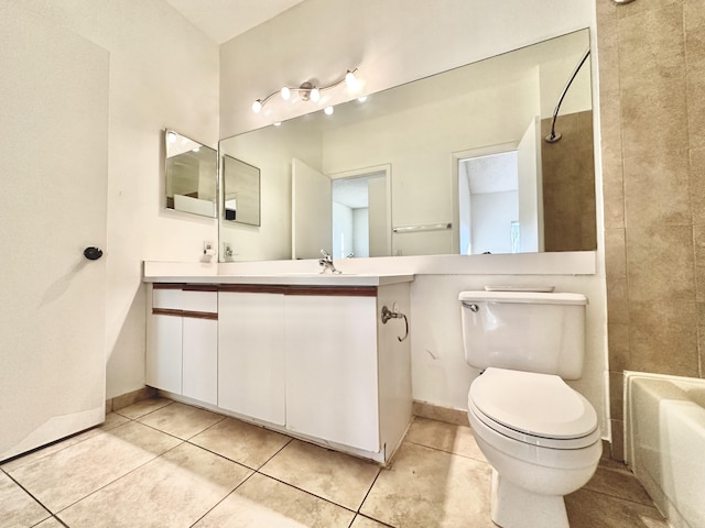 751 Cypress Ln Unit K, Deerfield Beach, FL 33064 - full bathroom featuring double vanity, tile patterned flooring, and shower / washtub combination