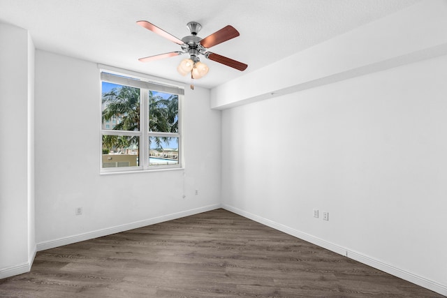 350 N Federal Hwy Unit 609, Boynton Beach, FL 33435 - empty room with ceiling fan and dark wood-type flooring