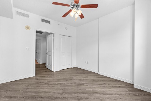 350 N Federal Hwy Unit 609, Boynton Beach, FL 33435 - empty room with ceiling fan and wood finished floors