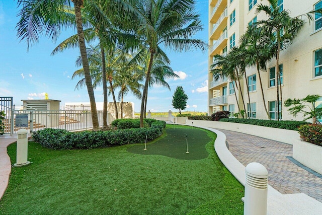 350 N Federal Hwy Unit 609, Boynton Beach, FL 33435 - view of home's community with a putting green