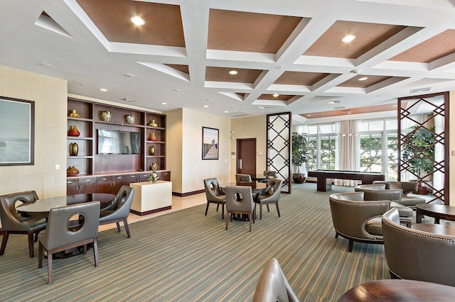 350 N Federal Hwy Unit 609, Boynton Beach, FL 33435 - lobby with coffered ceiling, beam ceiling, and recessed lighting