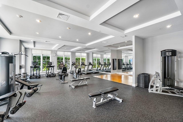 350 N Federal Hwy Unit 609, Boynton Beach, FL 33435 - workout area with healthy amount of natural light and recessed lighting