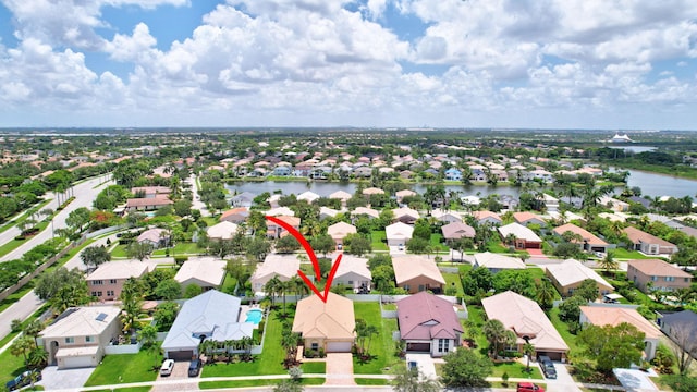 16174 SW 9th St, Pembroke Pines, FL 33027 - aerial view of residential area with a large body of water