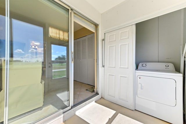 154 Tuscany C, Delray Beach, FL 33446 - bathroom featuring washer / clothes dryer