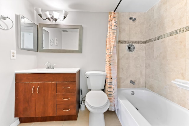 15054 Ashland Way Unit 84, Delray Beach, FL 33484 - bathroom featuring vanity, shower / bath combo, and tile patterned floors