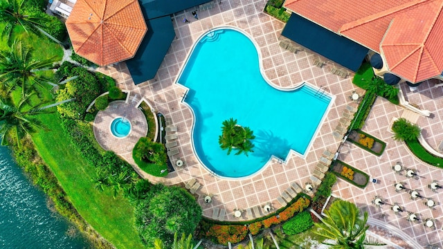 7937 Sonora St, Boynton Beach, FL 33437 - drone / aerial view of a pool area