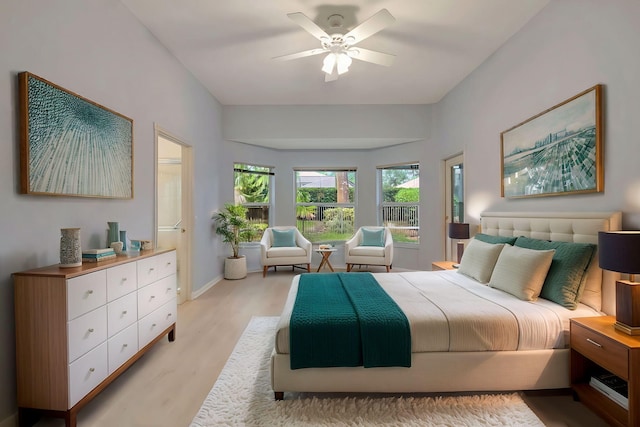 7937 Sonora St, Boynton Beach, FL 33437 - bedroom featuring light wood-type flooring and a ceiling fan