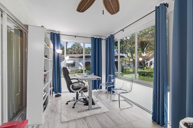 2520 SW Natura Blvd, Deerfield Beach, FL 33441 - office area featuring a ceiling fan