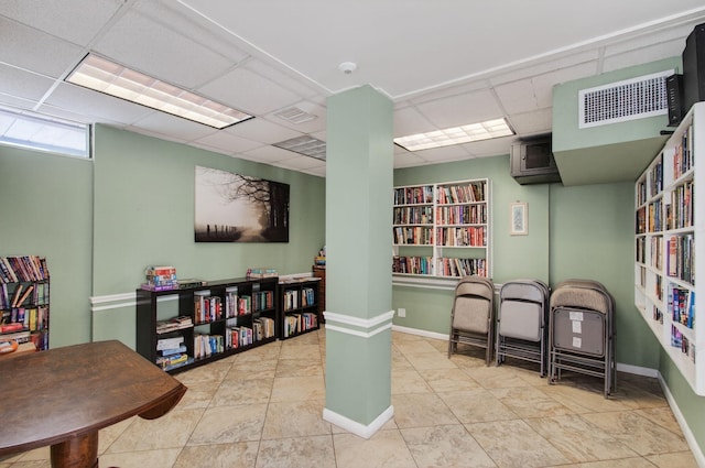 2520 SW Natura Blvd, Deerfield Beach, FL 33441 - sitting room with a drop ceiling and tile patterned flooring