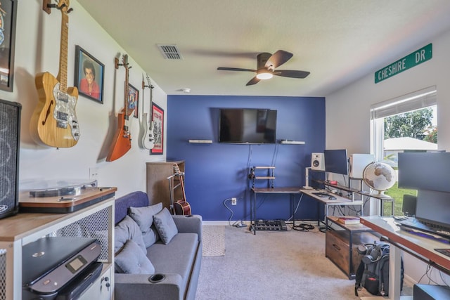 1937 SW Aguero St, Port Saint Lucie, FL 34953 - carpeted office featuring ceiling fan