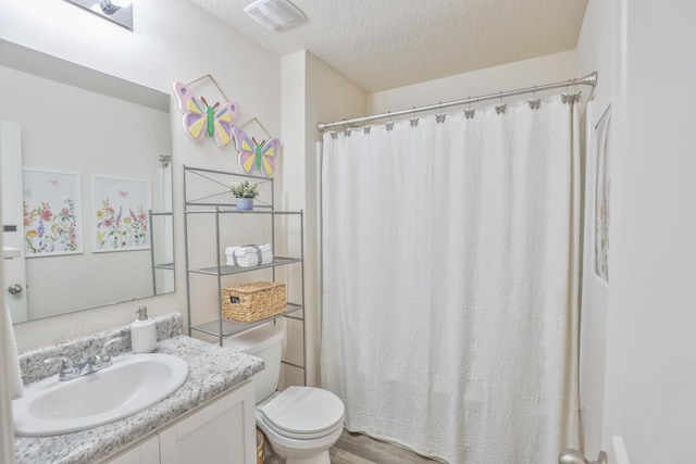 1937 SW Aguero St, Port Saint Lucie, FL 34953 - full bathroom with vanity, a textured ceiling, and a shower with curtain