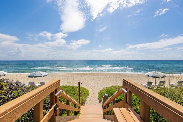 3440 S Ocean Blvd Unit 107S, Palm Beach, FL 33480 - water view featuring nearby beach