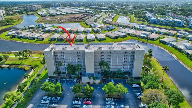 7260 Kinghurst Dr Unit 401, Delray Beach, FL 33446 - aerial view of property and surrounding area with a large body of water and apartment complex