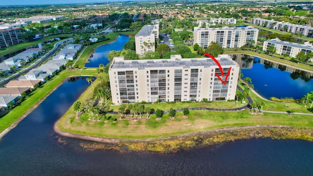 7260 Kinghurst Dr Unit 401, Delray Beach, FL 33446 - aerial view of property's location with apartment complex / building and a large body of water