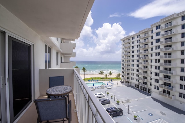 3221 S Ocean Blvd Unit 501, Highland Beach, FL 33487 - balcony with view of water and beach