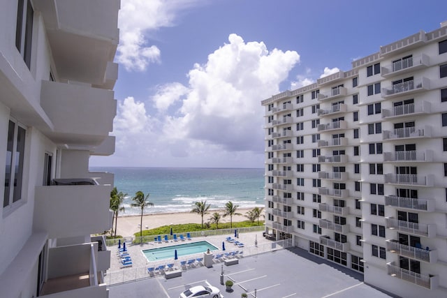 3221 S Ocean Blvd Unit 501, Highland Beach, FL 33487 - water view with nearby beach