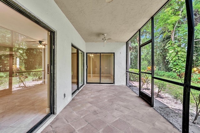 5610 Coach House Cir Unit C, Boca Raton, FL 33486 - unfurnished sunroom with ceiling fan