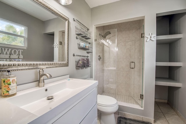 130 S Ocean Breeze, Lake Worth Beach, FL 33460 - full bathroom featuring a shower stall, vanity, and tile patterned flooring