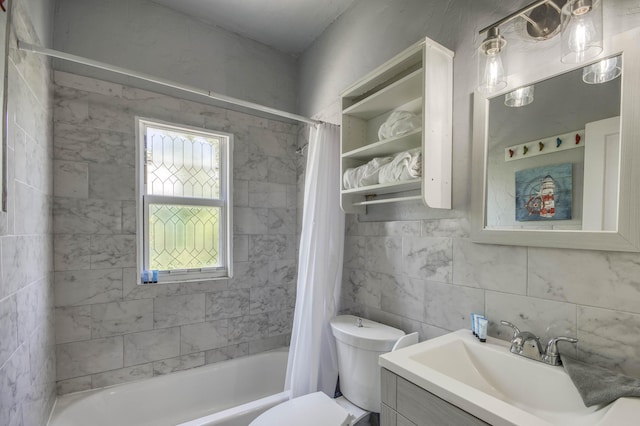130 S Ocean Breeze, Lake Worth Beach, FL 33460 - bathroom with vanity, shower / bathtub combination with curtain, and tasteful backsplash