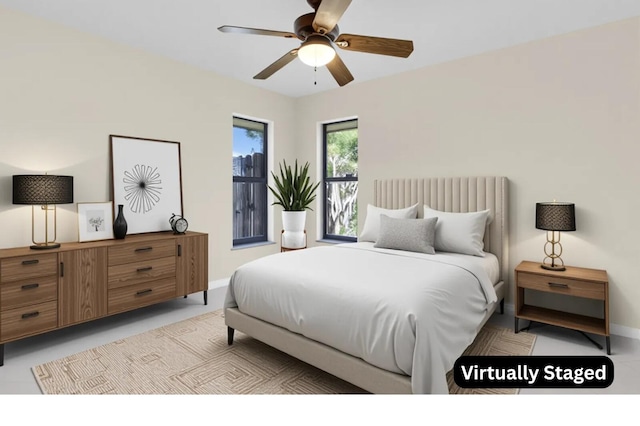 2774 SE Howell Ave, Port Saint Lucie, FL 34952 - bedroom featuring baseboards and a ceiling fan