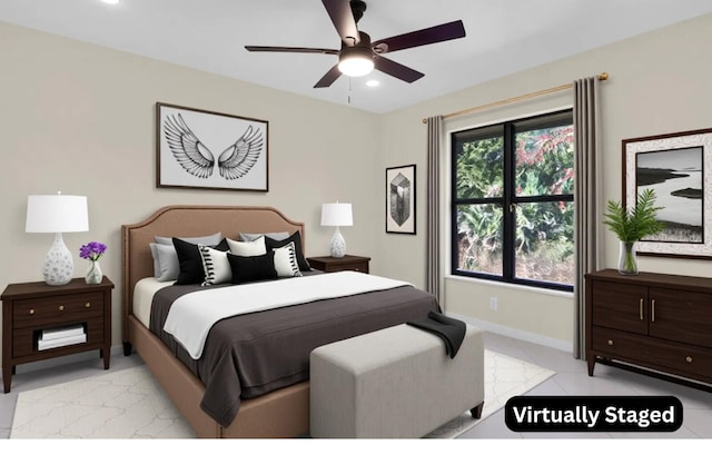 2774 SE Howell Ave, Port Saint Lucie, FL 34952 - bedroom featuring recessed lighting and a ceiling fan
