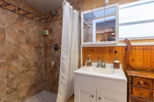 1016 N E St, Lake Worth Beach, FL 33460 - full bathroom with vanity and a tile shower
