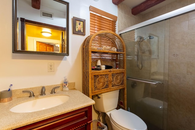 1016 N E St, Lake Worth Beach, FL 33460 - full bathroom featuring a stall shower and vanity