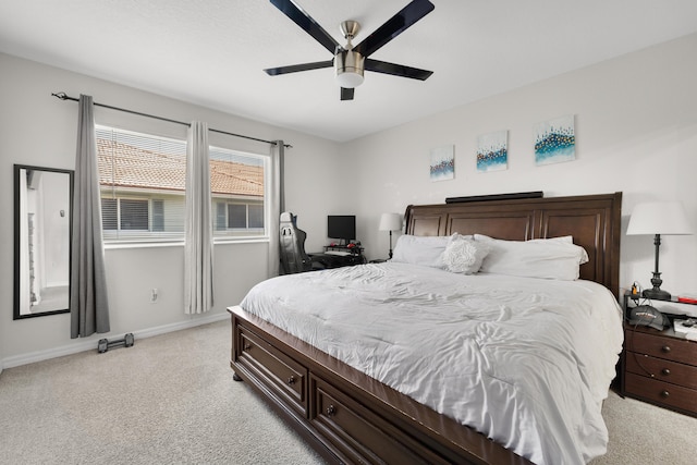 1947 Gardenia Ct, Riviera Beach, FL 33404 - bedroom featuring light colored carpet and a ceiling fan