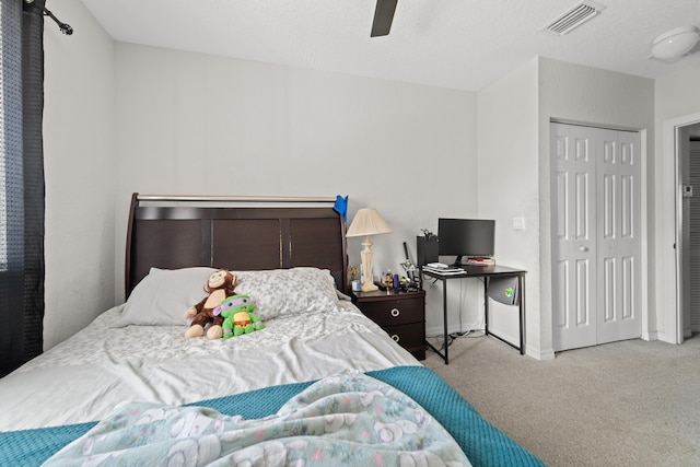 1947 Gardenia Ct, Riviera Beach, FL 33404 - bedroom with carpet and ceiling fan