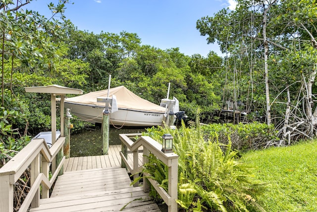 207 Jupiter Woods Dr, Jupiter, FL 33458 - dock featuring boat lift and a water view