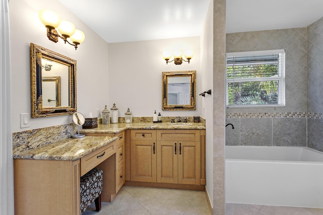 207 Jupiter Woods Dr, Jupiter, FL 33458 - full bath featuring tile patterned flooring, a bathtub, and vanity