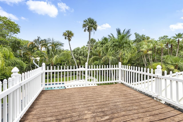 207 Jupiter Woods Dr, Jupiter, FL 33458 - wooden terrace featuring view of scattered trees