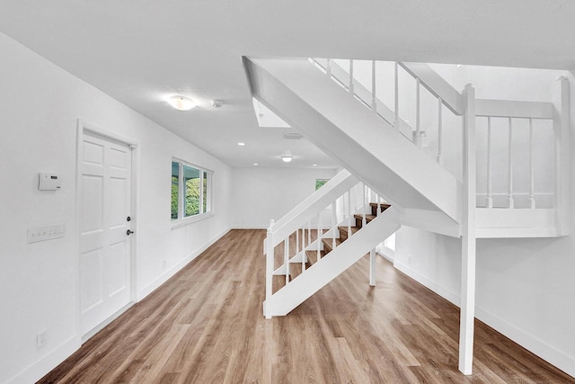 4110 NW 10th St, Delray Beach, FL 33445 - foyer with stairway and wood finished floors
