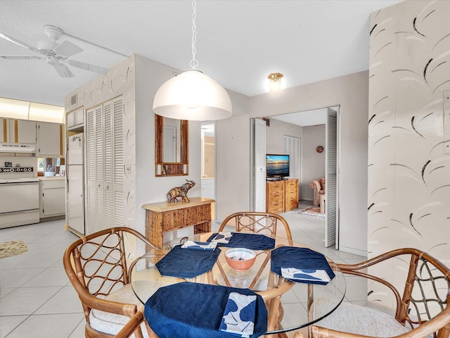 5869 Sugar Palm A Ct Unit A, Delray Beach, FL 33484 - dining area with light tile patterned floors and ceiling fan